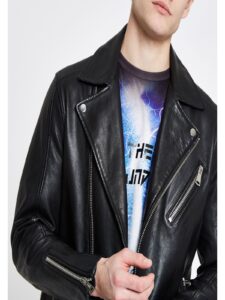 Men Biker Leather Jacket - Image 3