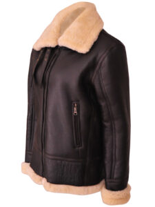 Women B3 Aviator Shearling Leather Jacket - Image 3