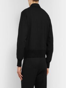 Men Black Twill Wool Jacket - Image 2