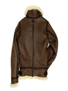 Women Brown B3 Shearling Jacket - Image 2