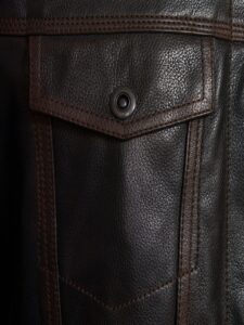 Men Antique Black Leather Jacket - Image 3