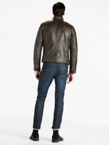 Classic Biker Leather Jacket For Men - Image 2