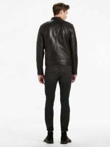 Men Black Vintage Jacket - Image 2