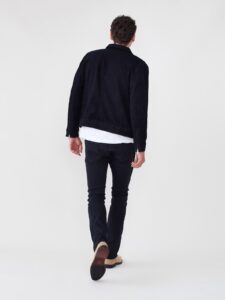 Men Black Suede Jacket - Mauve Tree - Image 2