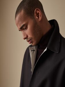 Men Dark Grey Cotton Coat - Image 3