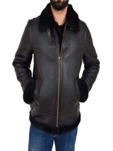 Men Black B3 Aviator Jacket - Image 3
