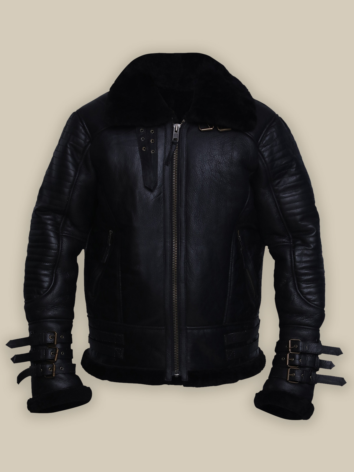 35.1-1-1-1-1.jpg Men Black Biker Shearling Jacket - Mauve Tree - Image 1