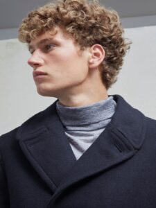 Men Blue Peacoat - Image 3