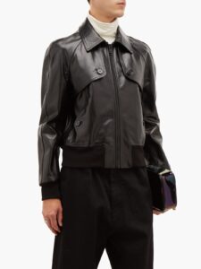 Men Classic Military Leather Jacket - Image 3