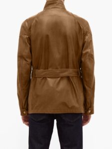 Men Brown Utility Leather Jacket - Image 2