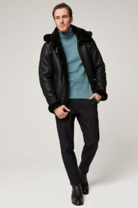 Classic B3 Shearling Jacket - Image 3