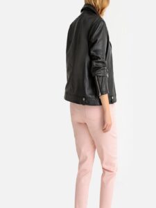Black Leather Jacket For Women - Image 2