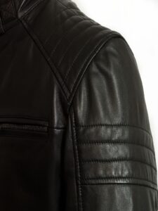 Men Black Pure Leather Jacket - Image 4