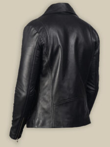 Men Simple Black Leather Jacket - Image 2