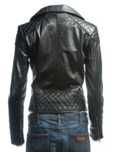 Fitted Biker Leather Jacket - Image 2
