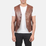 Men Hazelnut Brown Vest - Mauve Tree - Image 4