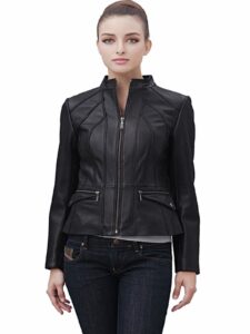Women Jet Black Rider Jacket - Image 3