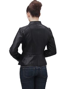 Women Jet Black Rider Jacket - Image 2