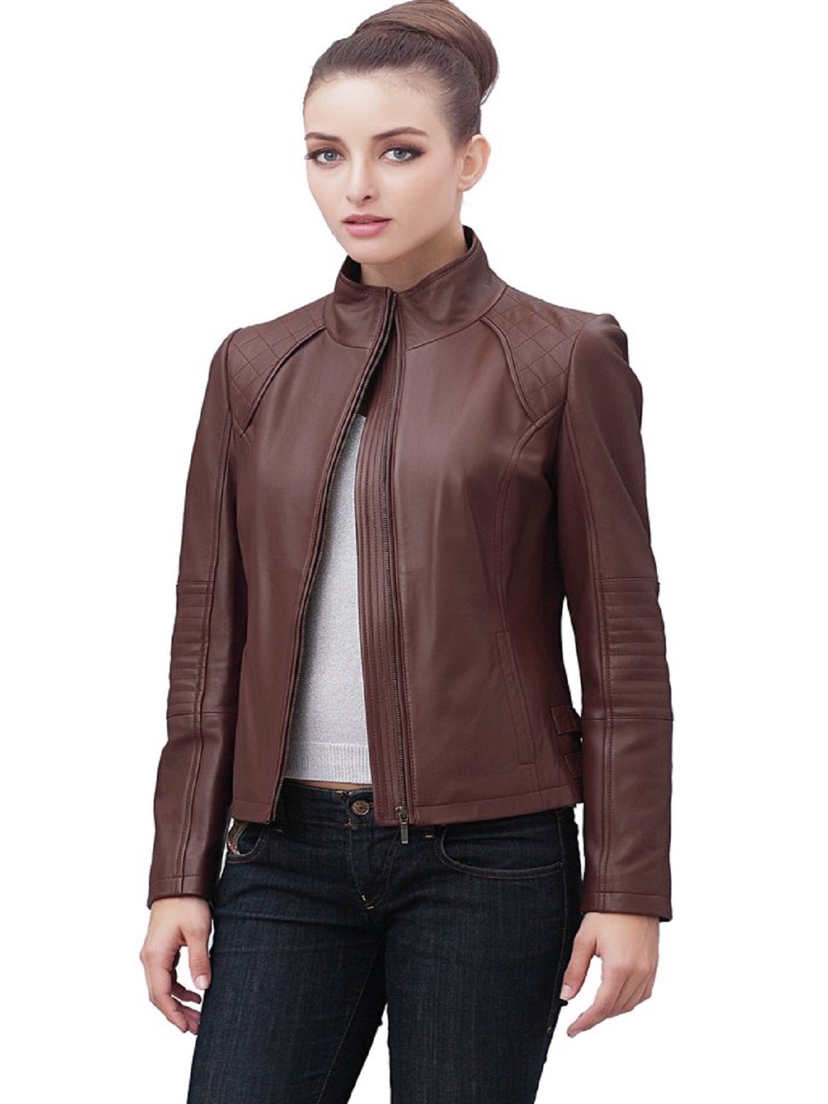 415-133821-haz_9_1024x1024.jpg Women Brown Biker Leather Jacket - Image 1