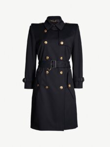 Women Black Cotton Trench - Image 4