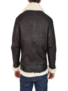 Men B3 Sheepskin Leather Jacket - Image 2