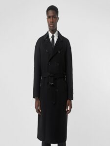 Men Double Breasted Wool Trench - Image 3