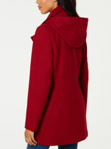 Double Breasted Nautica Hooded Peacoat - Mauve Tree - Image 2