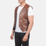 Men Hazelnut Brown Vest - Mauve Tree - Image 5