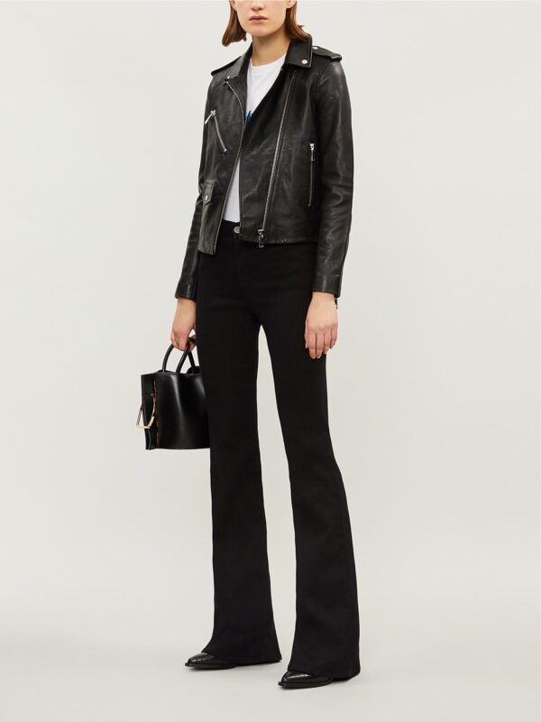 Women Classic Biker Leather Jacket