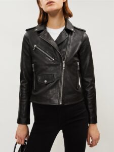 Women Classic Biker Leather Jacket - Image 3