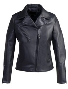 Women Black Moto Jacket - Mauve Tree