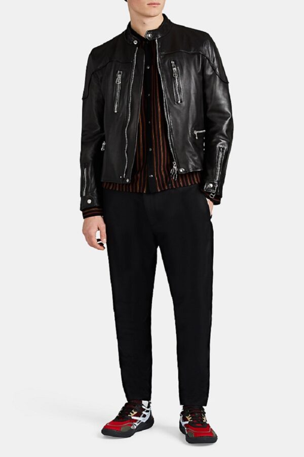 Men Classic Black Biker Jacket