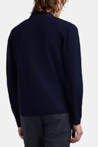 Men Dark Blue Fleece Jacket - Image 2