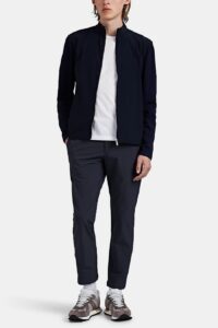 Men Dark Blue Fleece Jacket