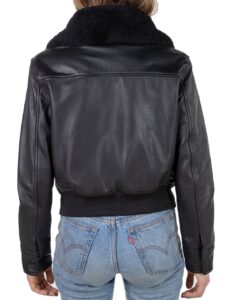 Women Shearling Bomber Jacket - Mauve Tree - Image 2