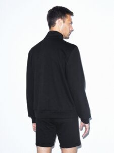 Men Pitch Black Cotton Jacket - Image 2