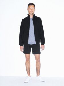 Men Pitch Black Cotton Jacket
