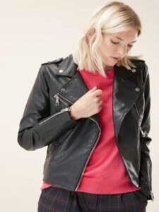 Women Black Motorcyclist Jacket - Image 4