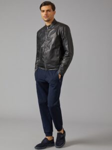 Men Rich Black Biker Jacket
