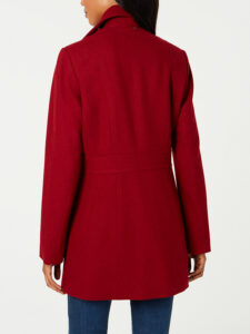 Double Breasted Nautica Hooded Peacoat - Mauve Tree - Image 3