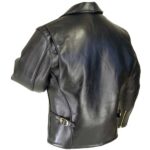 Men Shiny Black Leather Jacket - Mauve Tree - Image 3