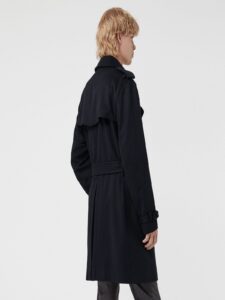 Men Rich Black Wool Trench - Image 2