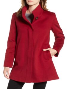 Women Berry Red Trench - Image 3