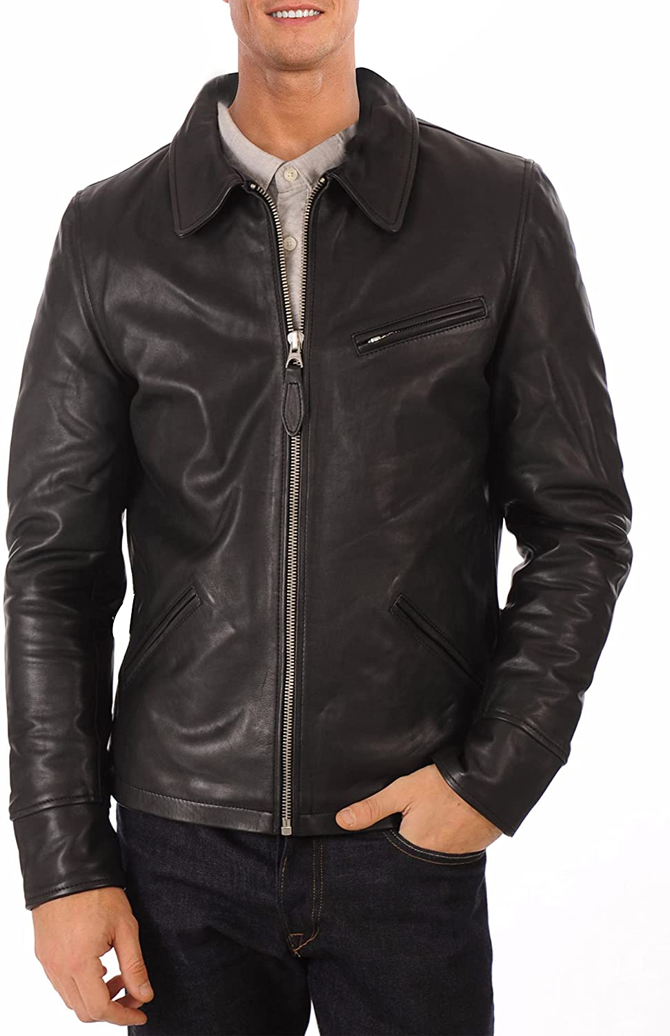 71wI5o1sAzL._AC_UL1500_.jpg Superhero Black Leather Jacket - Image 1