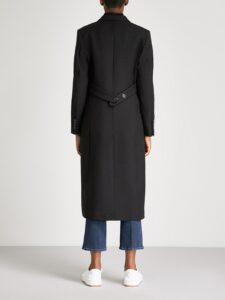 Women Rich Black Wool Coat - Image 2