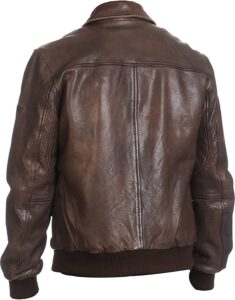 Symbolic Brown Leather Jacket - Image 5