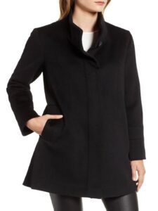 Women Black Long Top Coat - Image 3