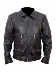Arnold Black Leather Jacket - Image 4