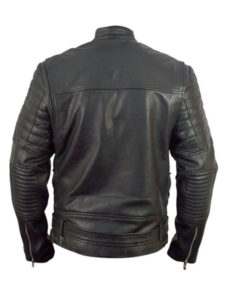 Arnold Black Leather Jacket - Image 2