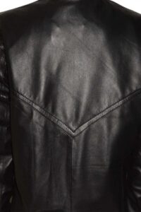 Women Black Avenger Leather Jacket - Image 5